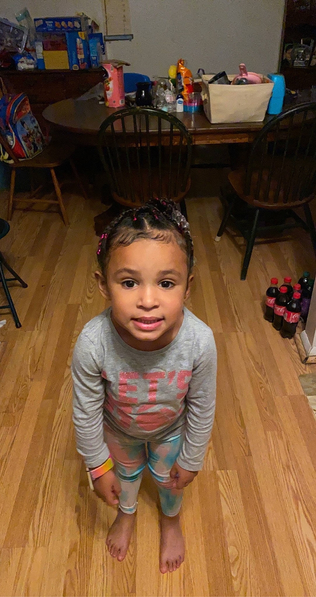 Leia joined the competition — help win amazing prizes! black_hair, chair, chest, child, eyewear, floor, flooring, foot, fun, happy, hardwood, human_leg, leisure, person, sitting, toddler, trunk, varnish, wood, wood_flooring