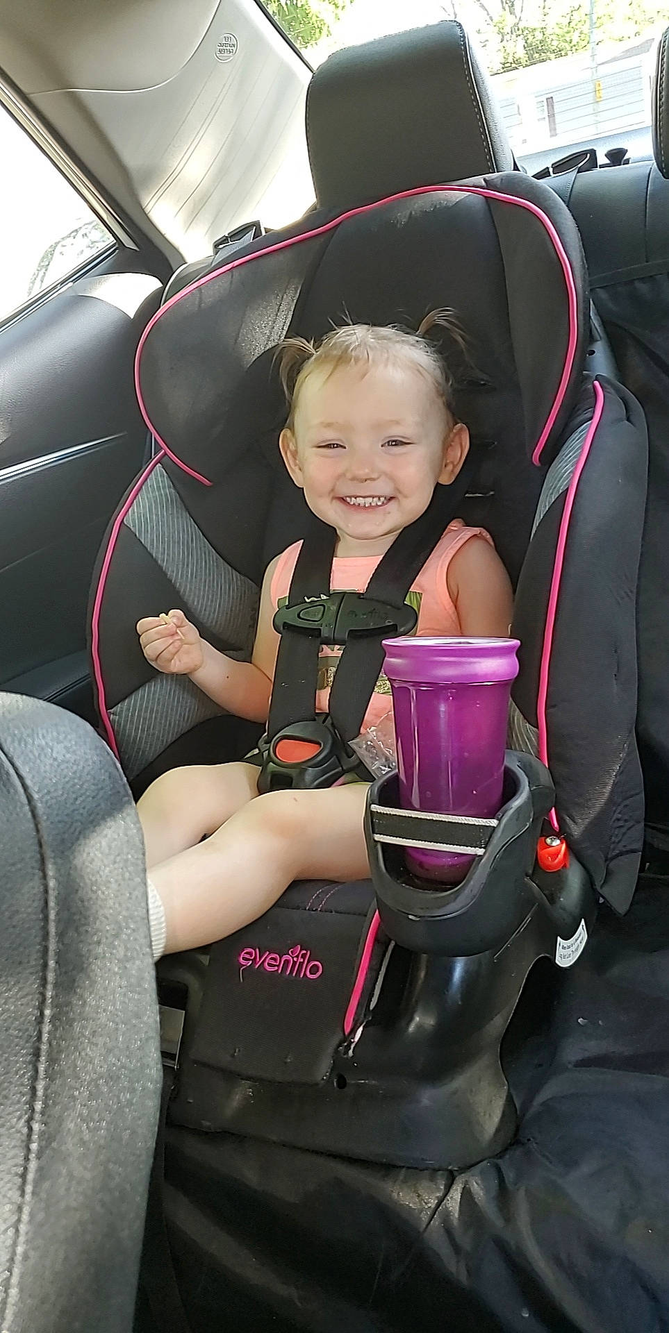 Christine joined the competition — help win amazing prizes! baby, baby_carriage, baby_in_car_seat, baby_products, car_seat, car_seat_cover, child, joy, person, product, toddler, vehicle