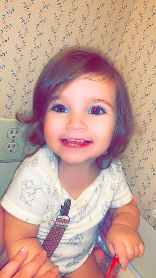 Harper joined the competition — help win amazing prizes! arm, cheek, chin, eye, eyebrow, eyelash, facial_expression, finger, forehead, happy, human, iris, joy, lip, mouth, nose, organ, person, pink, skin