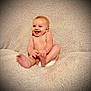 baby, infant, smile, happy, diaper, skin, foot, hand, sitting, cute, child, portrait, flesh, texture, soft, indoor, young, expression, one_person, vignette