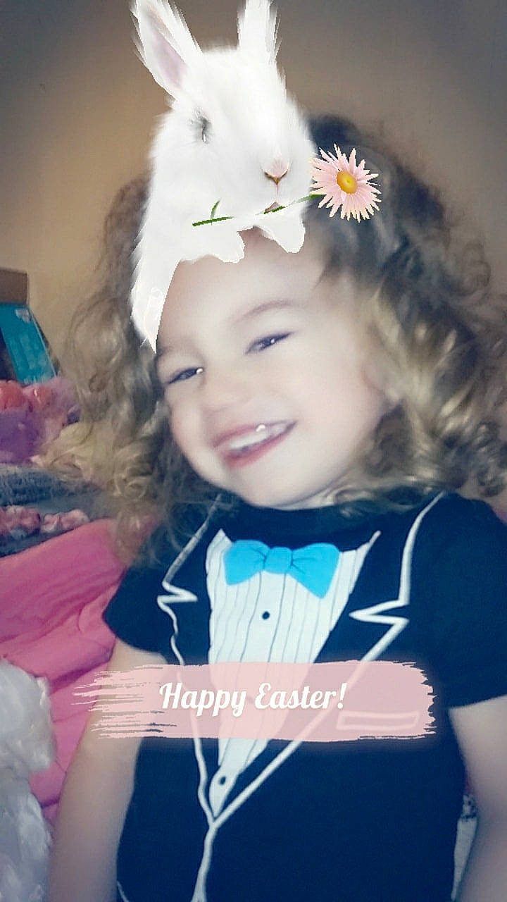 Ares joined the competition — help win amazing prizes! baby, cheek, child, ear, easter_bunny, fashion_accessory, fur, hair_accessory, happy, head, headwear, joy, nose, organ, person, rabbit, rabbits_and_hares, smile, toddler