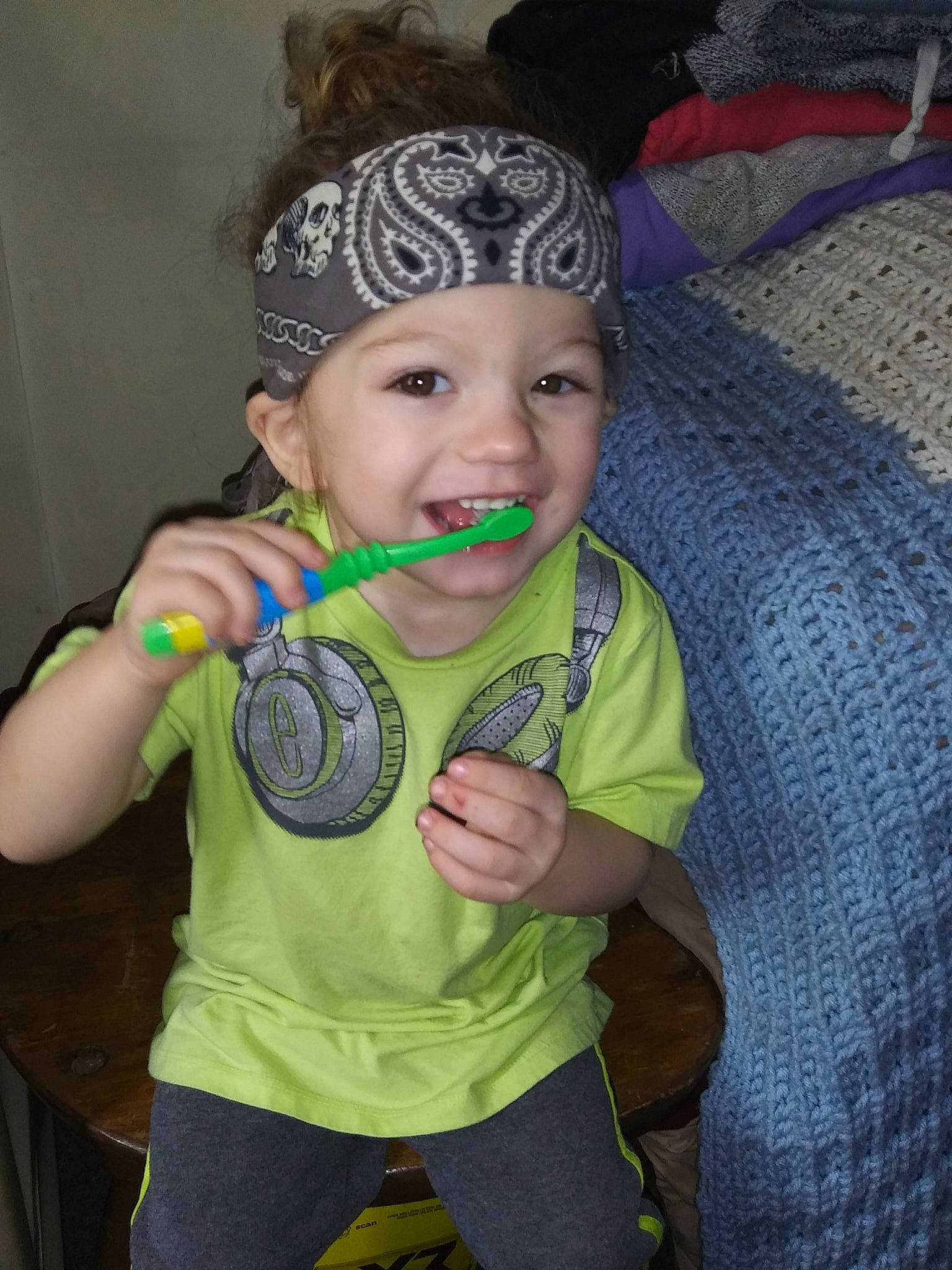 Ares is registered to the contest to win money with this photo: child, fun, headwear, joy, person, play, smile, toddler