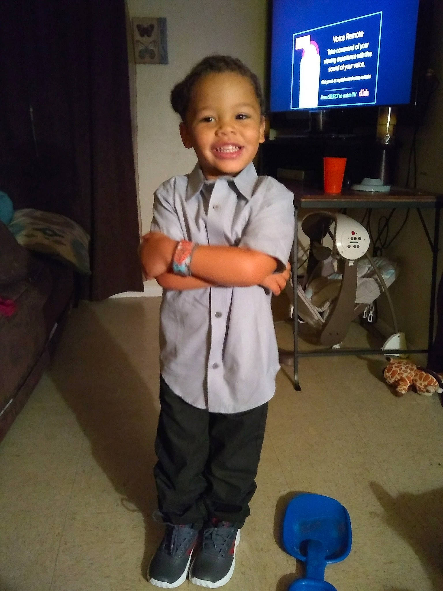 Deandre joined the competition — help win amazing prizes! child, joy, person, standing, toddler