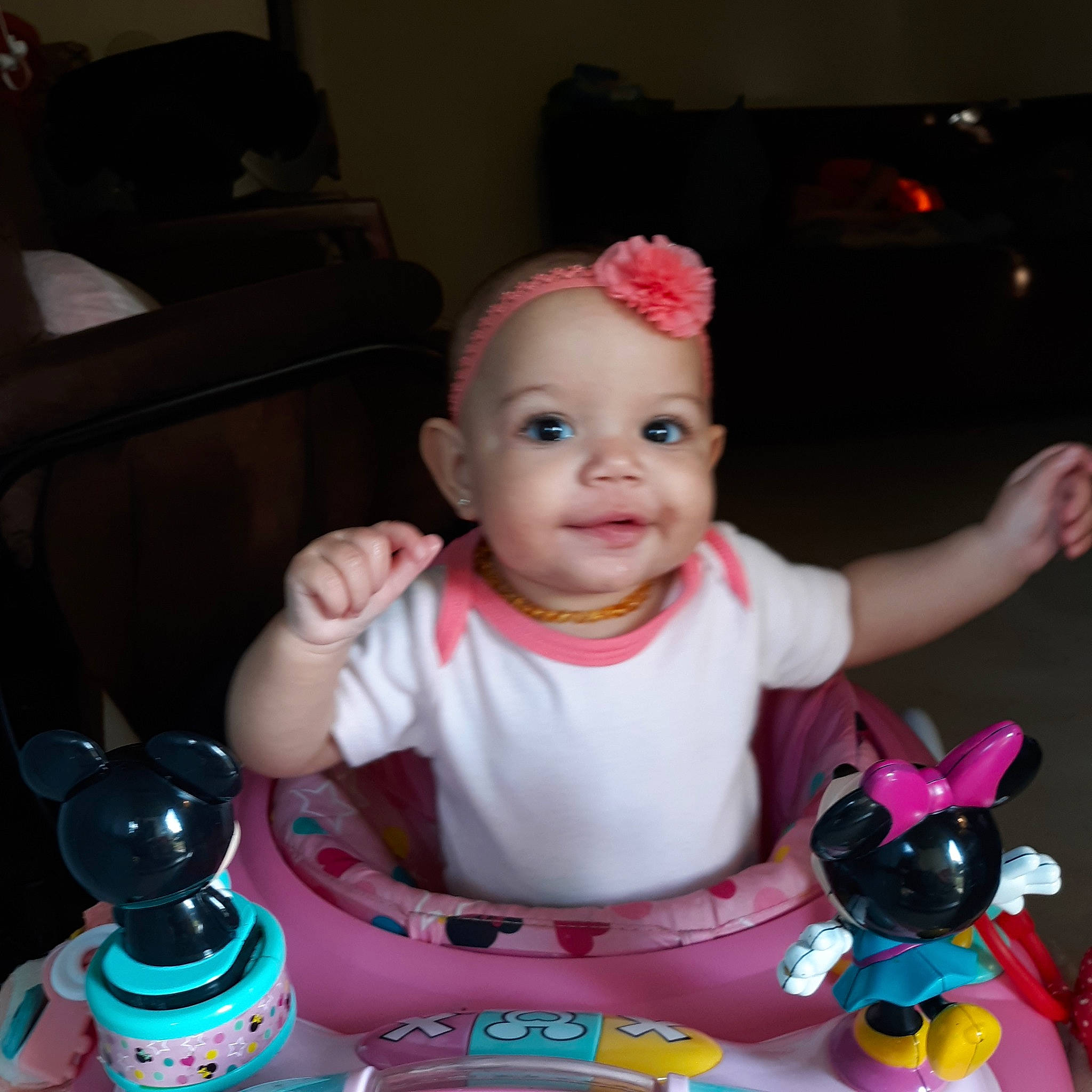 Ayanna is registered to the contest to win money with this photo: baby, baby_toys, birthday, cake, cheek, child, ear, fun, hair_accessory, head, party, person, pink, play, skin, toddler, toy