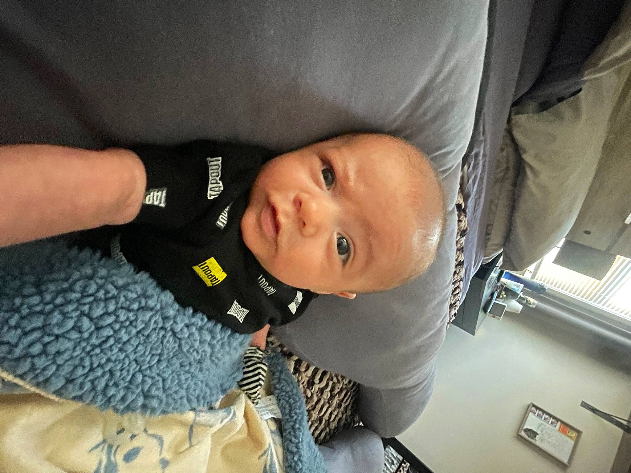 Tiberius joined the competition — help win amazing prizes! auto_part, baby, baby_products, baby_toddler_clothing, car_seat, cheek, child, comfort, elbow, face, fun, knee, nail, person, room, sitting, sleeve, smile, thigh, thumb