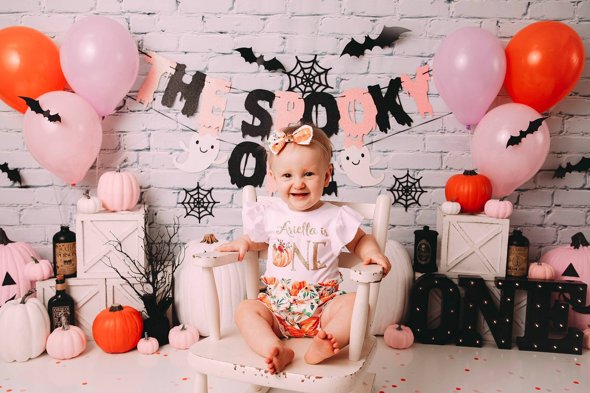 Ariella joined the competition — help win amazing prizes! baby_toddler_clothing, balloon, beauty, decoration, facial_expression, fun, happy, interior_design, joy, orange, party_supply, people, person, photograph, pink, red, room, smile, snapshot, textile