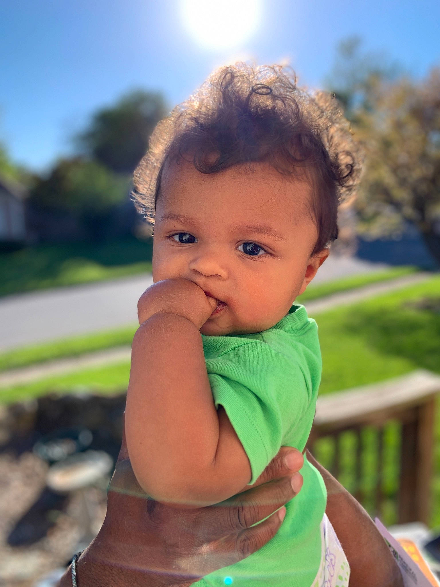 Cai joined the competition — help win amazing prizes! baby, baby_toddler_clothing, eye, face, facial_expression, flash_photography, fun, grass, hairstyle, happy, head, leisure, people_in_nature, person, plant, shoulder, skin, sky, summer, toddler
