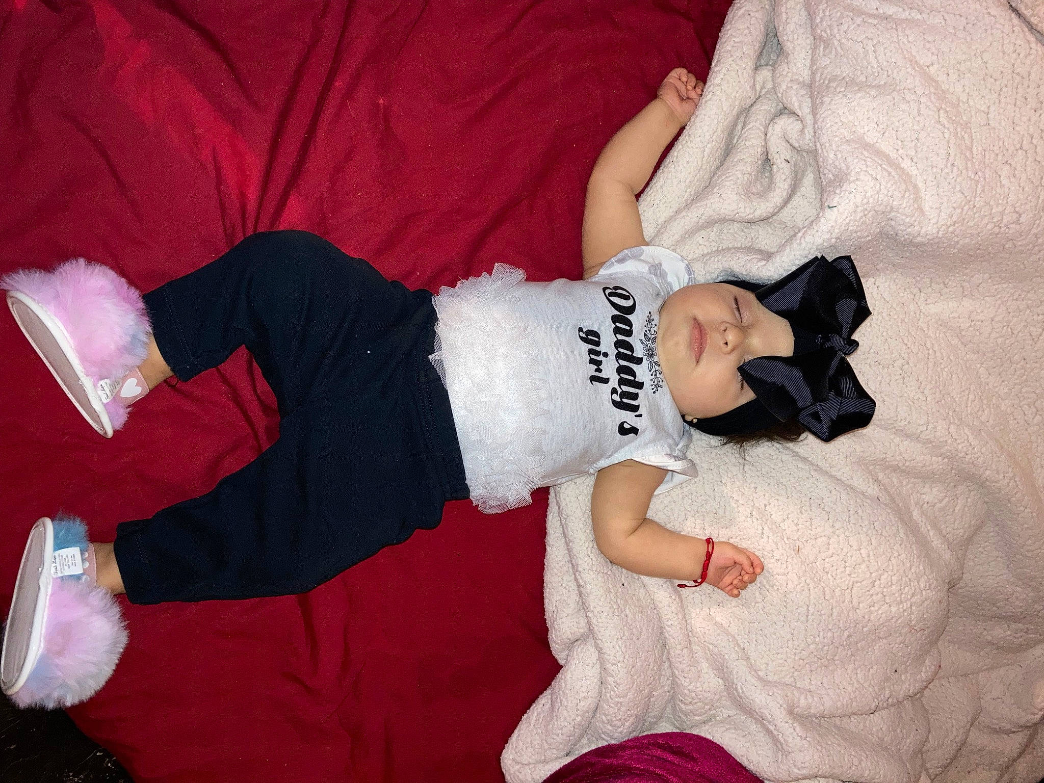 Amirah joined the competition — help win amazing prizes! abdomen, carmine, child, comfort, elbow, fun, hat, headwear, human_leg, joint, knee, lap, leg, linens, nail, person, sitting, sleeve, t_shirt, thigh