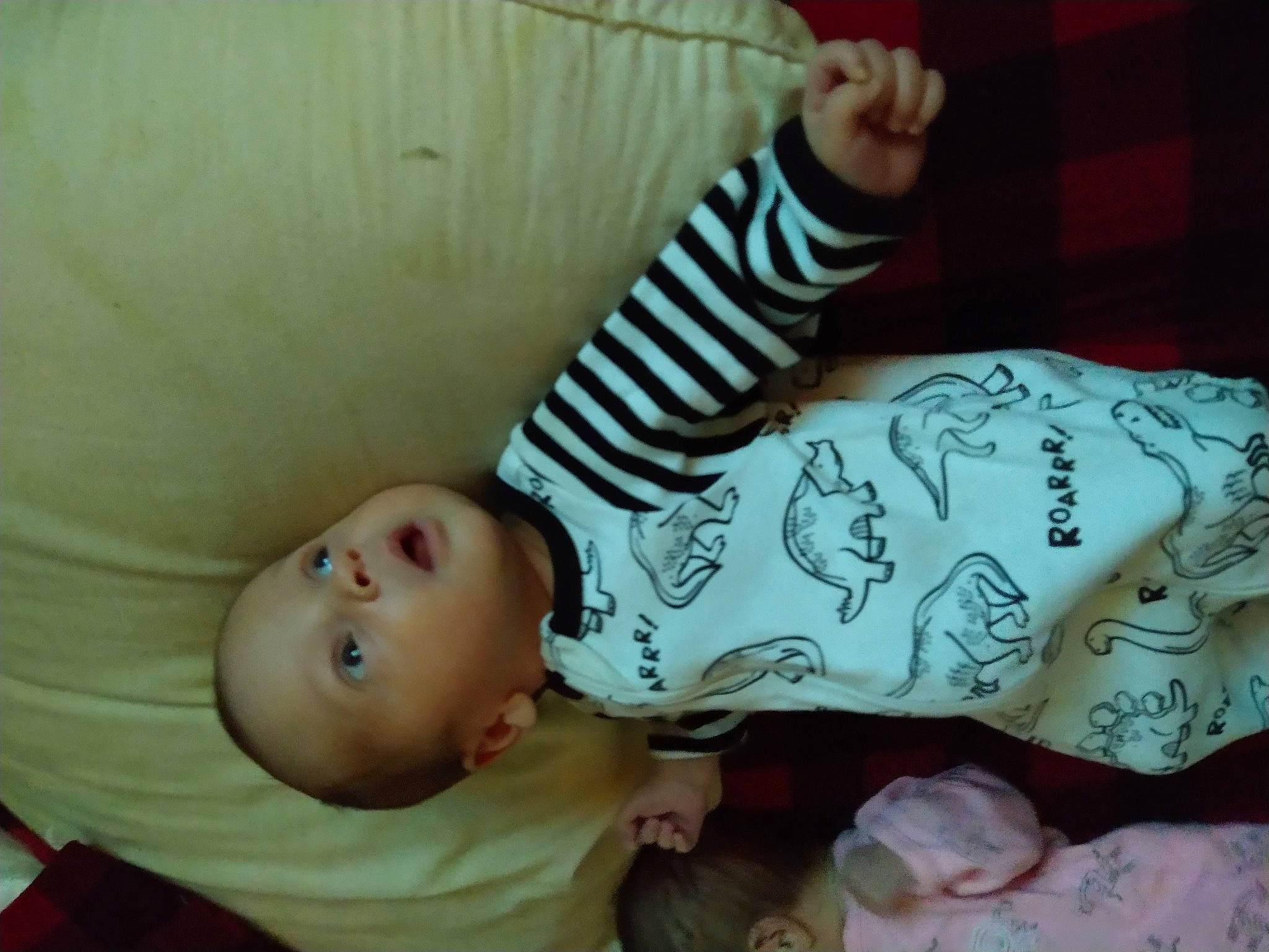 Callen joined the competition — help win amazing prizes! baby, baby_products, baby_safety, baby_toddler_clothing, bed, bedding, cheek, child, comfort, finger, head, human_body, leg, linens, pattern, person, skin, sleeve, sock, toddler