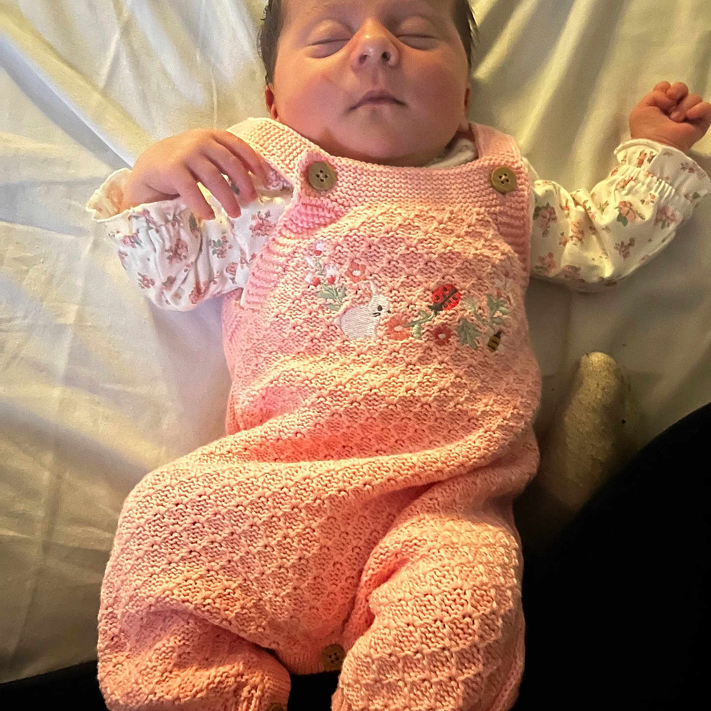 Eliza-Rae joined the competition — help win amazing prizes! baby, bed, blanket, bodypart, clothing, cushion, face, finger, furniture, glove, hand, head, homedecor, knitwear, newborn, person, photography, portrait, sleeping, sweater