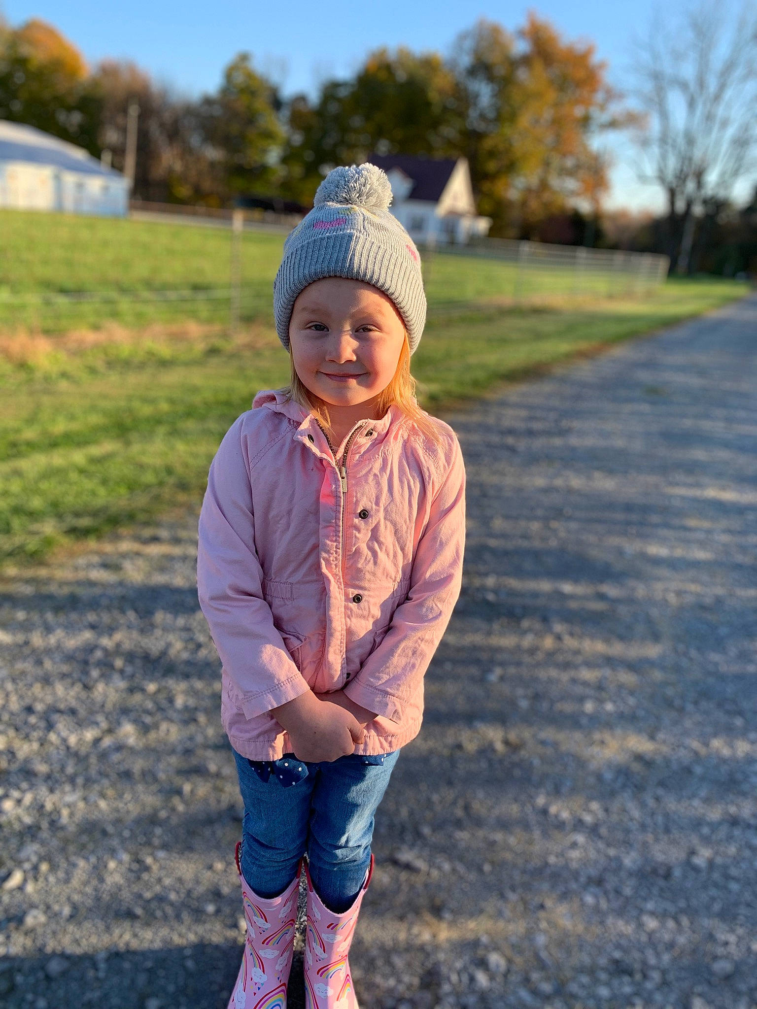Kinley is registered to the contest to win money with this photo: cap, eye, flash_photography, grass, grassland, happy, hat, headwear, joy, landscape, leaf, leisure, outerwear, people_in_nature, person, plant, recreation, sky, smile, standing