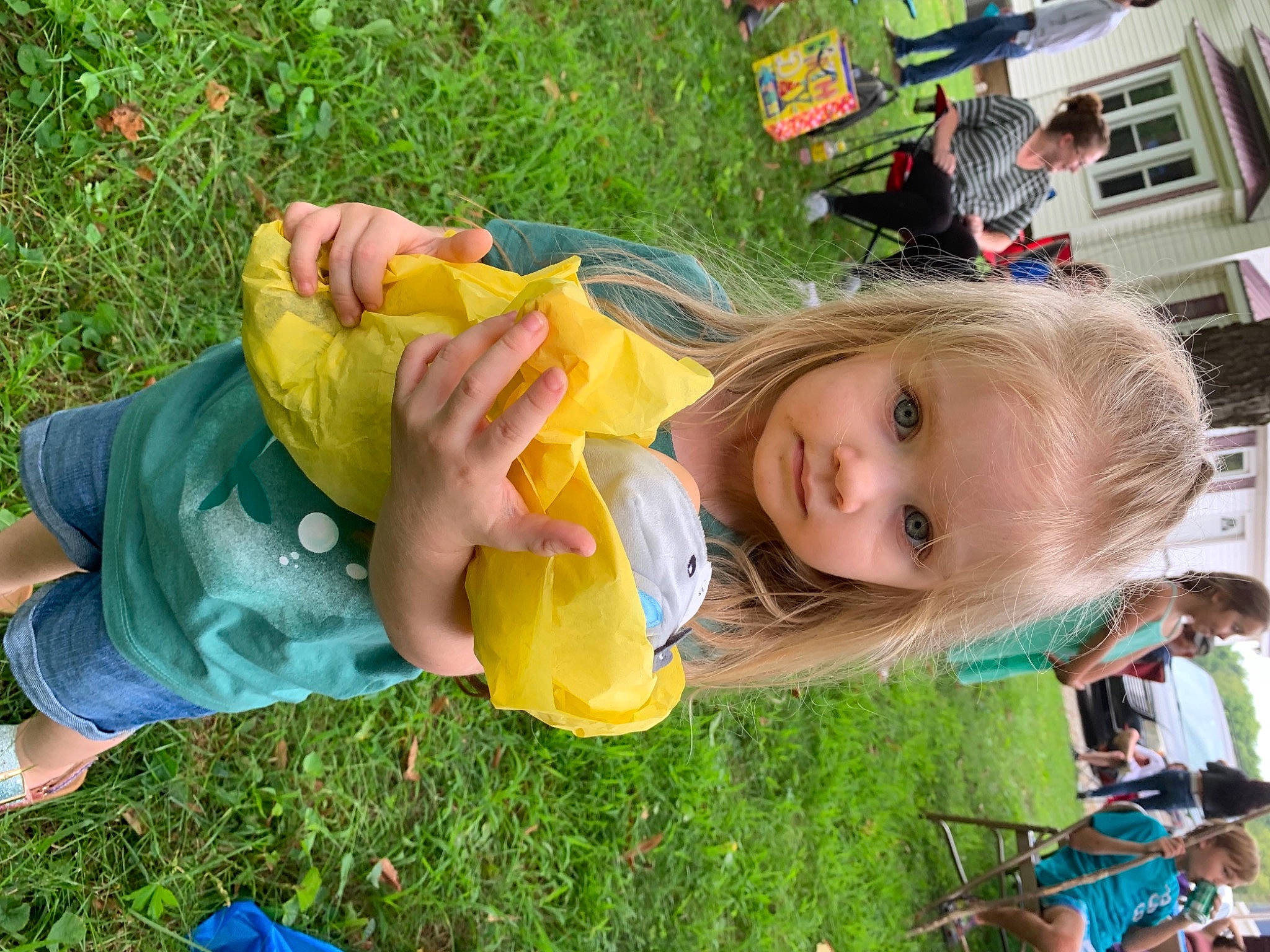 Haylen joined the competition — help win amazing prizes! child, event, foot, fun, grass, green, happy, leisure, people_in_nature, person, plant, play, public_space, recreation, smile, spring, t_shirt, thumb, toddler, tree