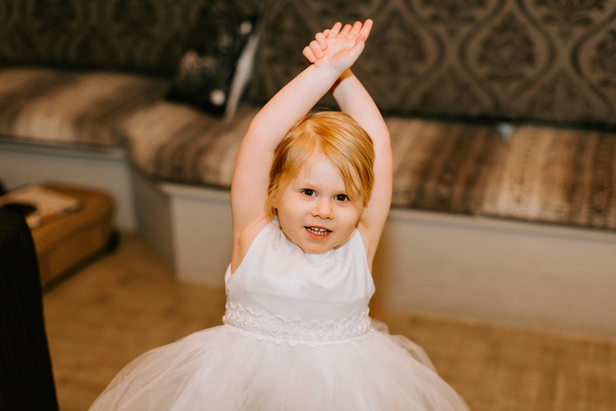 Kennedi joined the competition — help win amazing prizes! baby_toddler_clothing, bridal_party_dress, dress, entertainment, eye, fashion, flash_photography, flooring, fun, gesture, hair, happy, head, joy, long_hair, one_piece_garment, performing_arts, person, shoulder, skin