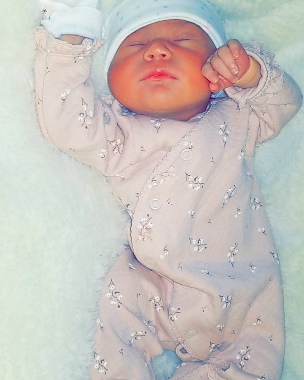 Hazel is registered to the contest to win money with this photo: baby, baby_products, baby_safety, baby_sleeping, baby_toddler_clothing, cap, child, comfort, finger, gesture, hand, happy, hat, headwear, linens, pattern, person, skin, sleeve, textile