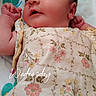 Melliana joined the competition — help win amazing prizes! baby, blanket, child, cute, expression, face, floral_dress, hand, indoors, infant, lying_down, newborn, pattern, peaceful, portrait, skin, sleepy, soft_light, text_overlay, young