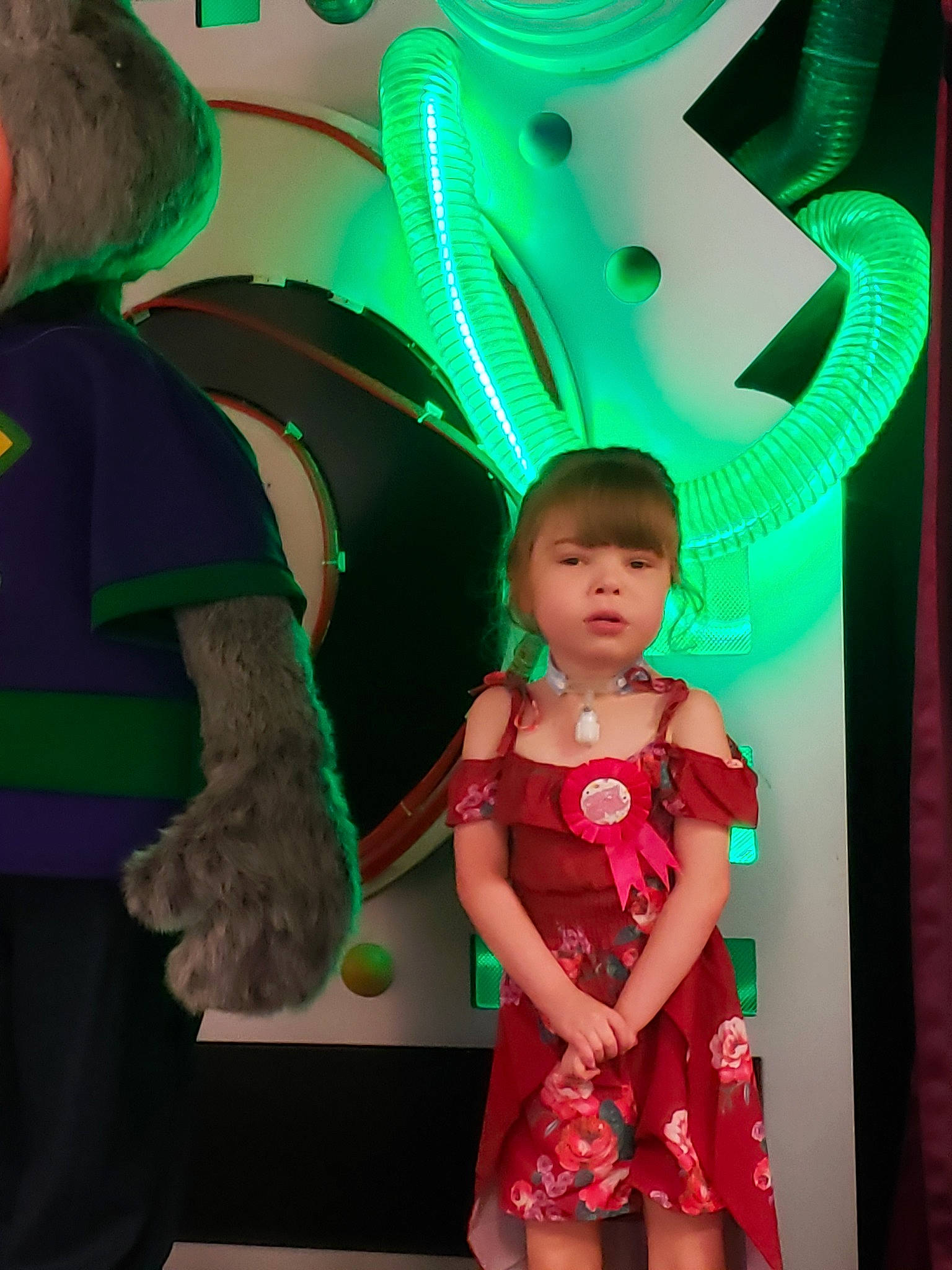 Sunny joined the competition — help win amazing prizes! child, costume, fashion, fictional_character, fun, green, party, person, play, smile, toddler, vacation, world