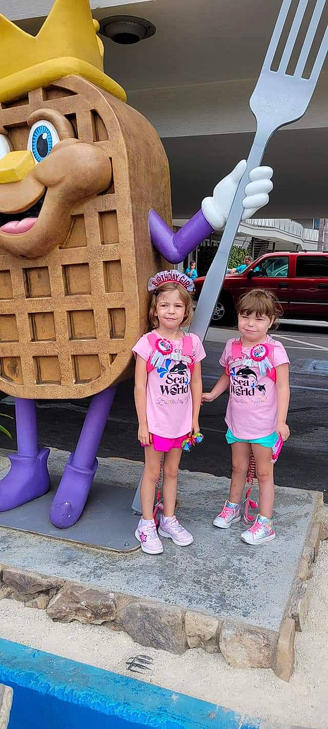 Sunny Mae joined the competition — help win amazing prizes! child, facial_expression, fun, green, happy, joy, leisure, magenta, mammal, organ, people, person, photograph, pink, public_space, purple, recreation, shorts, smile, sneakers