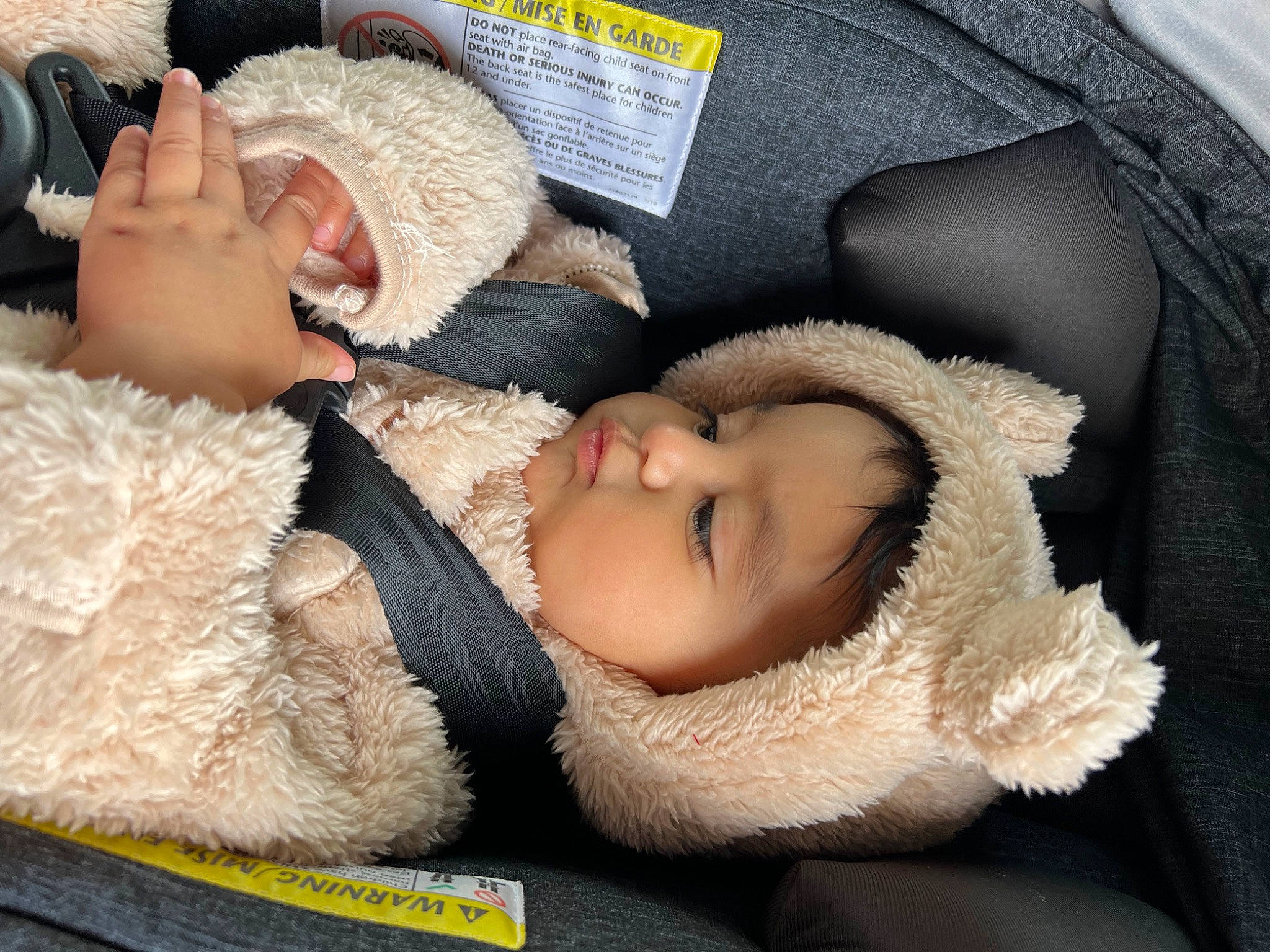 Thiago joined the competition — help win amazing prizes! baby, baby_sleeping, cap, cheek, child, comfort, eye, eyelash, head, headgear, knit_cap, linens, mouth, nose, person, skin, stuffed_toy, textile, toddler, toy