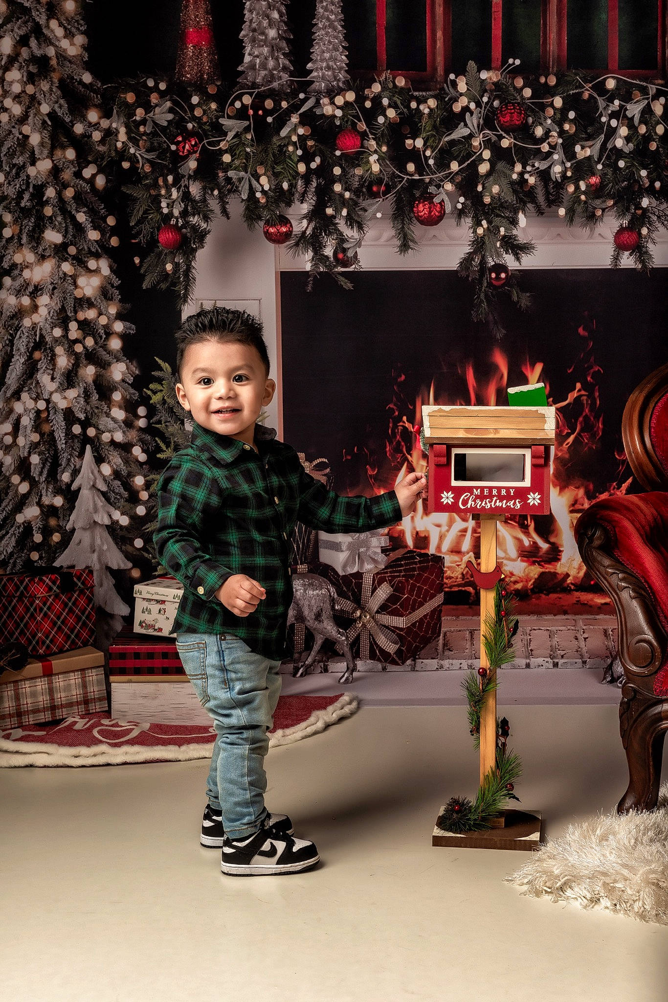 Sebastian joined the competition — help win amazing prizes! child, christmas, christmas_decoration, christmas_lights, entertainment, event, fashion_design, fun, holiday, interior_design, joy, leisure, machine, pattern, person, plaid, room, toddler, tradition, winter