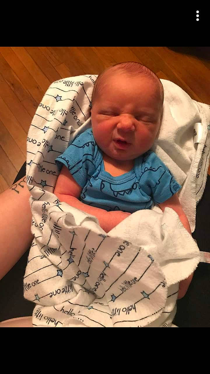 Lamonte is registered to the contest to win money with this photo: arm, baby, bedtime, birth, cheek, child, nose, person, photo_caption, sleep, smile, toddler