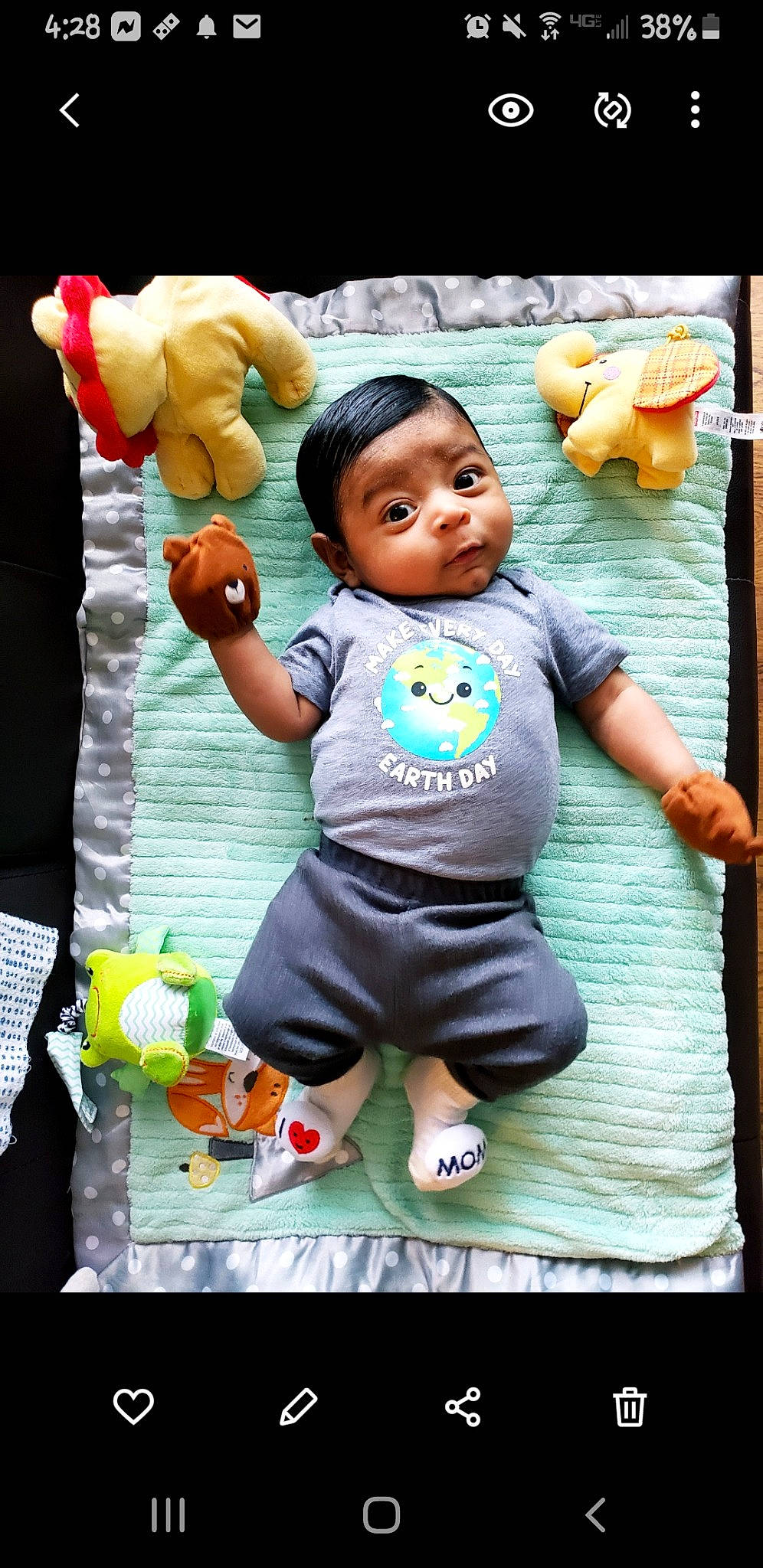 Niko joined the competition — help win amazing prizes! baby, baby_toddler_clothing, black, child, face, fun, happy, head, leisure, mammal, person, pink, play, product, purple, stuffed_toy, t_shirt, textile, toddler, toy