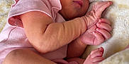 Freya joined the competition — help win amazing prizes! newborn, baby, sleeping, pink_onesie, blanket, pacifier, infant, cozy, peaceful, cute, child, resting, soft, skin, portrait, indoors, tiny_hands, closeup, comfort, warm