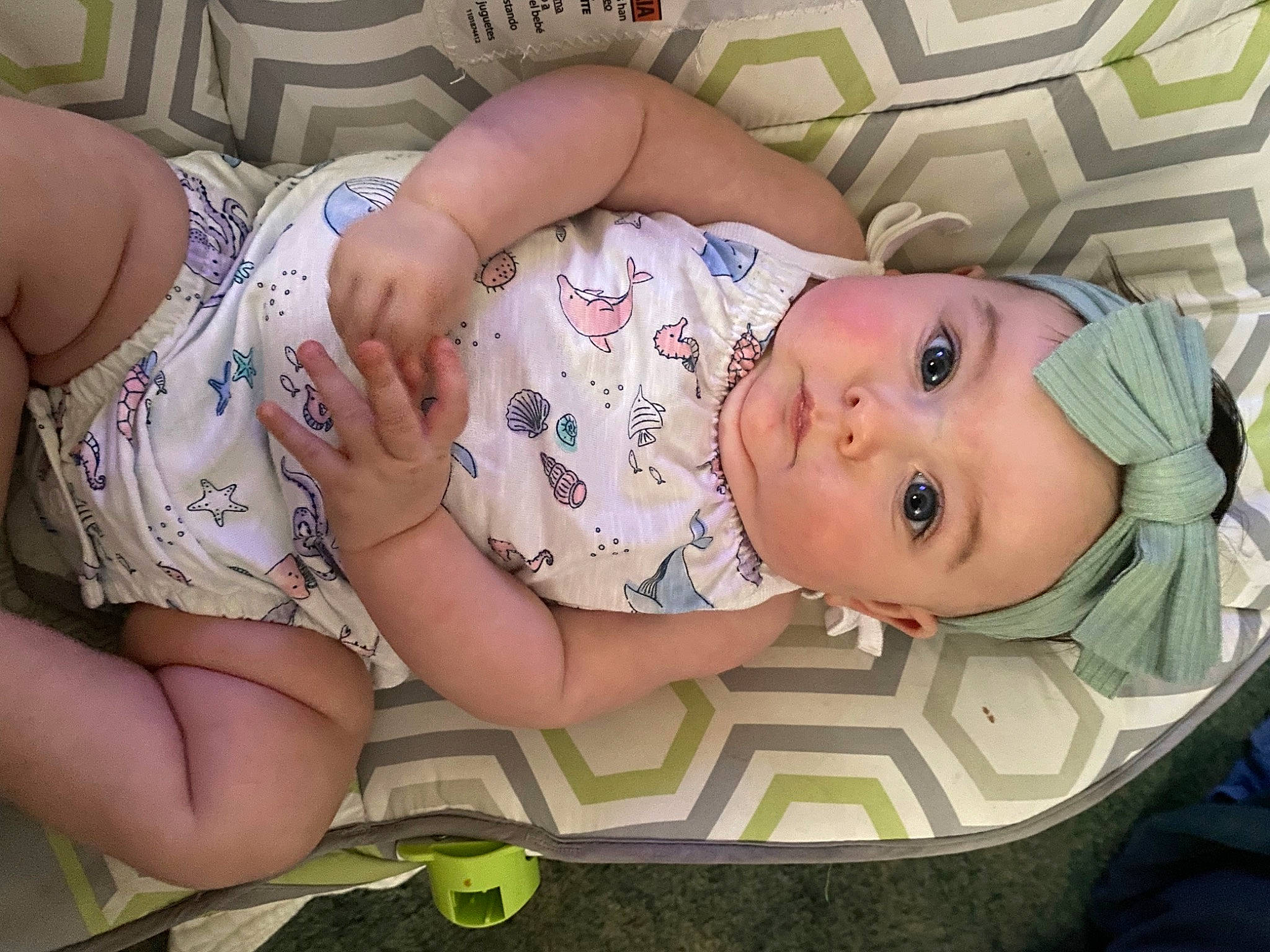 Ophelia joined the competition — help win amazing prizes! abdomen, baby, baby_products, baby_safety, baby_toddler_clothing, cheek, chest, child, comfort, facial_expression, finger, headgear, headwear, human_body, infant_bed, iris, mouth, person, skin, stomach