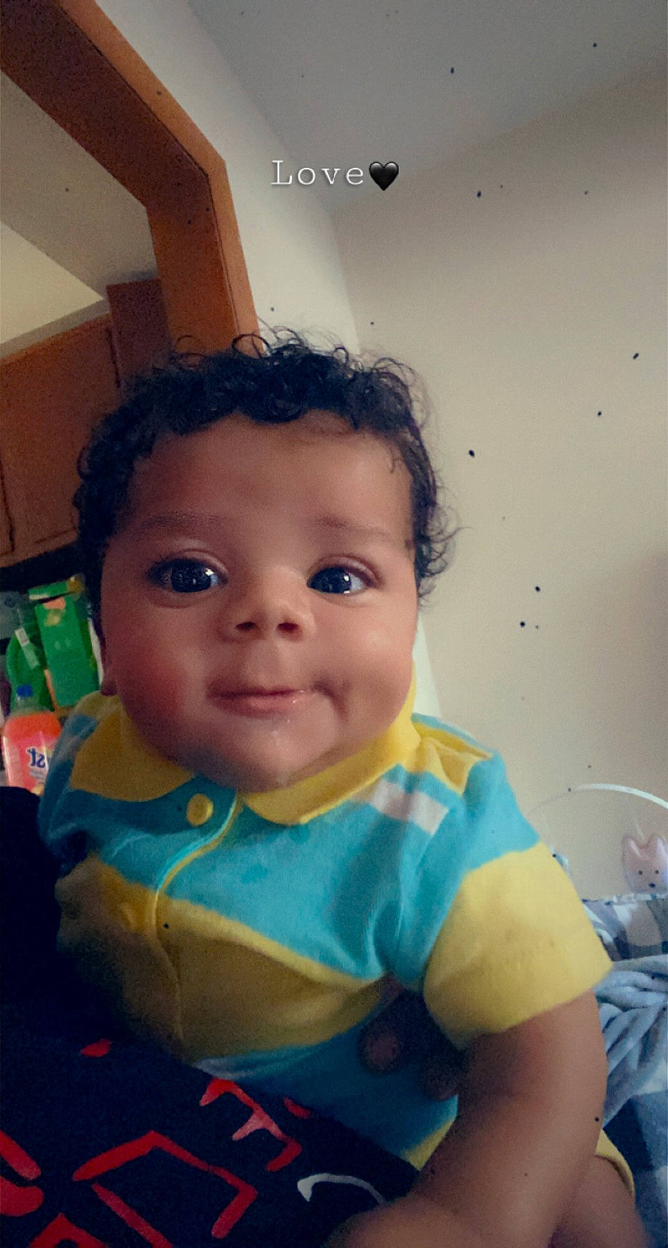 Kyren joined the competition — help win amazing prizes! baby, baby_toddler_clothing, black_hair, cheek, eyebrow, eyelash, finger, forehead, fun, gesture, hairstyle, happy, human_body, iris, lip, mouth, nose, person, skin, smile