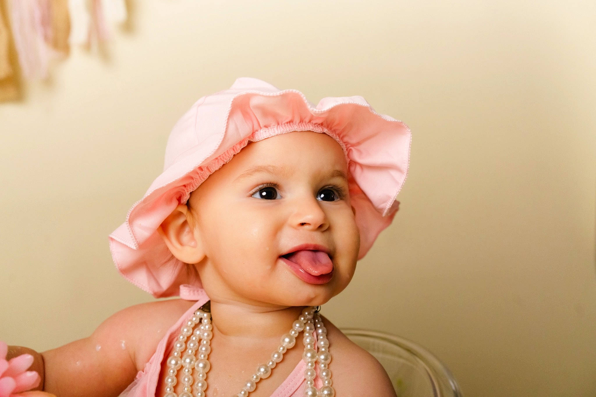 Hartlyn Ruth joined the competition — help win amazing prizes! baby, baby_toddler_clothing, cap, child, eyelash, fashion_accessory, flash_photography, fun, hair_accessory, happy, headband, headpiece, headwear, jewellery, lip, peach, person, pink, skin, smile