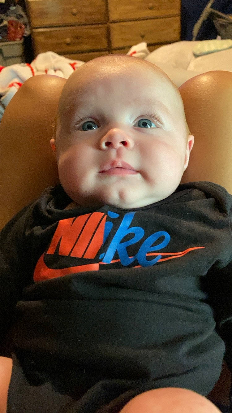 Korbyn joined the competition — help win amazing prizes! baby, baby_toddler_clothing, cheek, chest, comfort, cool, eye, eyebrow, happy, human_body, iris, lip, mouth, neck, nose, person, skin, sleeve, smile, toddler