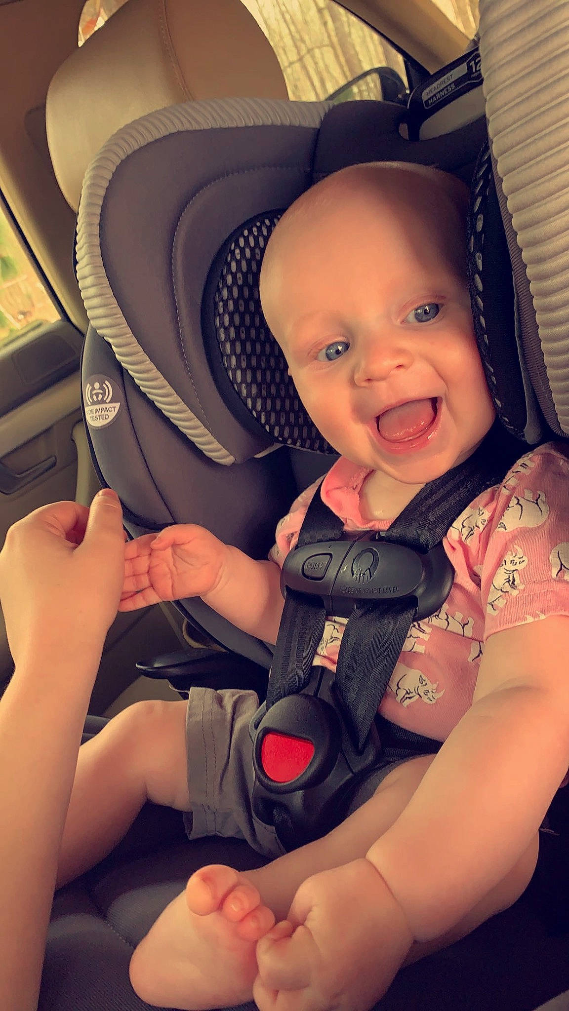 Gunnar joined the competition — help win amazing prizes! arm, baby, baby_in_car_seat, baby_toddler_clothing, car_seat, cheek, comfort, cool, eyebrow, finger, gesture, hand, happy, human_body, mouth, nose, person, skin, smile, thumb