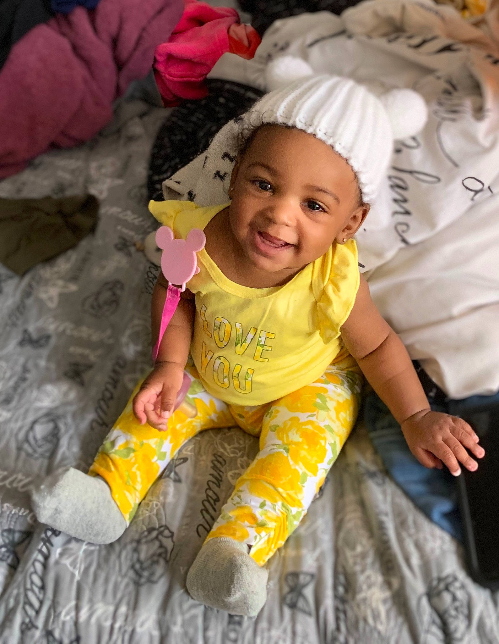 Amaurice joined the competition — help win amazing prizes! adaptation, baby, baby_toddler_clothing, beauty, cap, child, cool, event, facial_expression, finger, fun, hairstyle, hand, happy, joy, person, pink, sitting, skin, smile