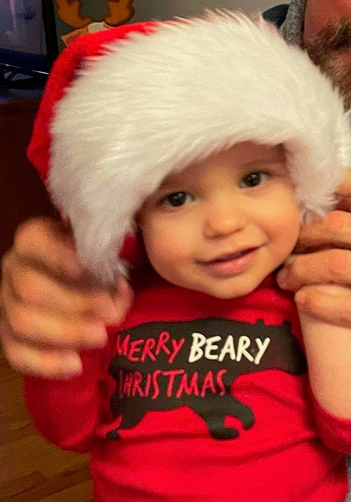 Link is registered to the contest to win money with this photo: baby, baby_toddler_clothing, cap, cheek, child, chin, cool, costume_hat, event, finger, fun, fur_clothing, happy, headgear, headwear, holiday, joy, lip, person, sleeve