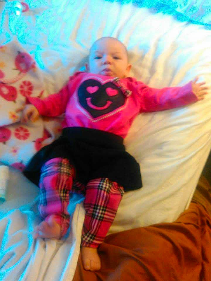 Karmen is registered to the contest to win money with this photo: child, day, fun, girl, happiness, infant, magenta, person, pink, play, product, purple, skin, smile, textile, toddler, toy