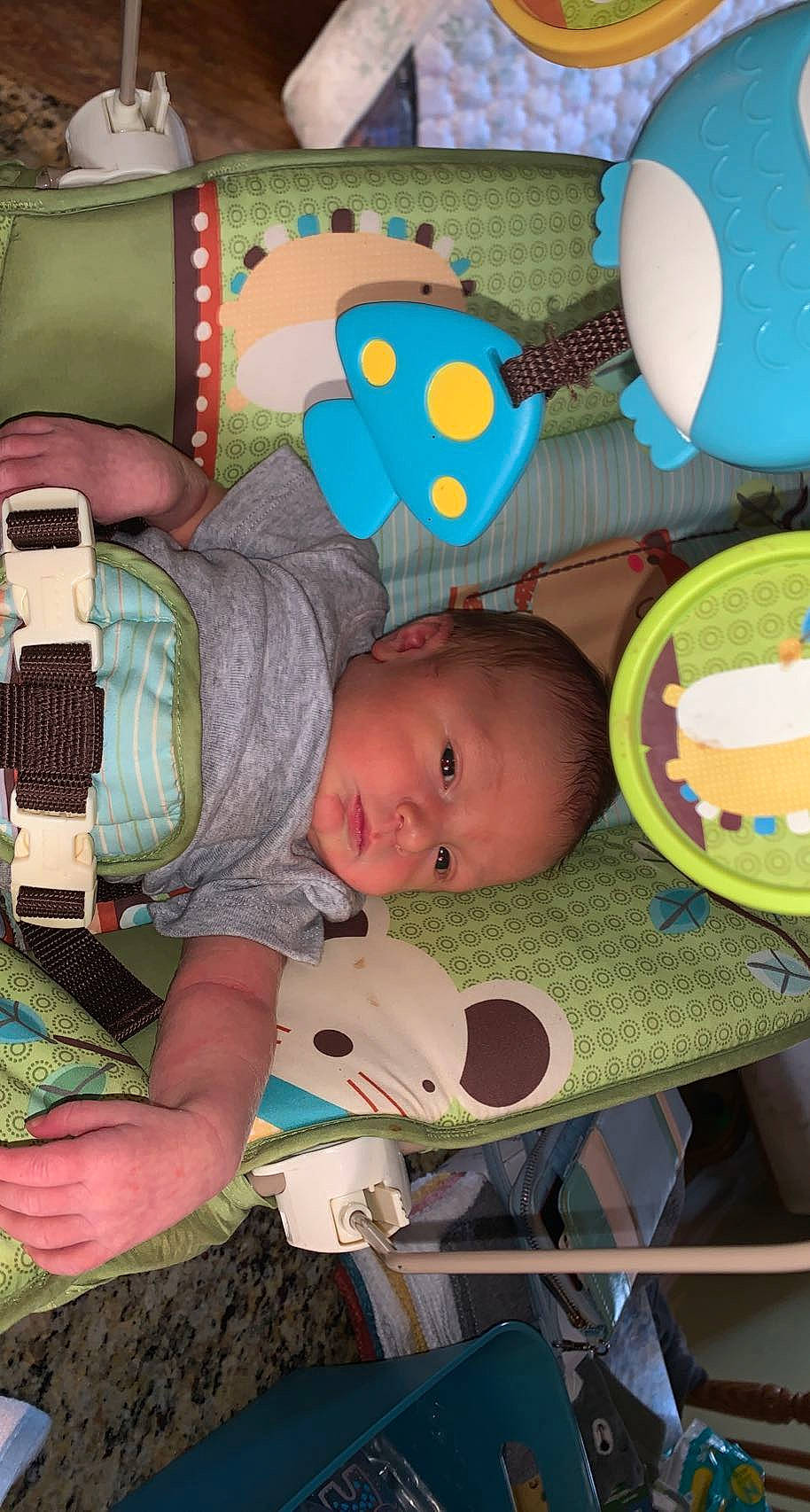 Andrew joined the competition — help win amazing prizes! baby, baby_products, baby_toddler_clothing, baby_toys, cheek, child, eye, facial_expression, fun, hairstyle, headgear, mouth, organ, person, play, room, stuffed_toy, telephone, textile, toddler