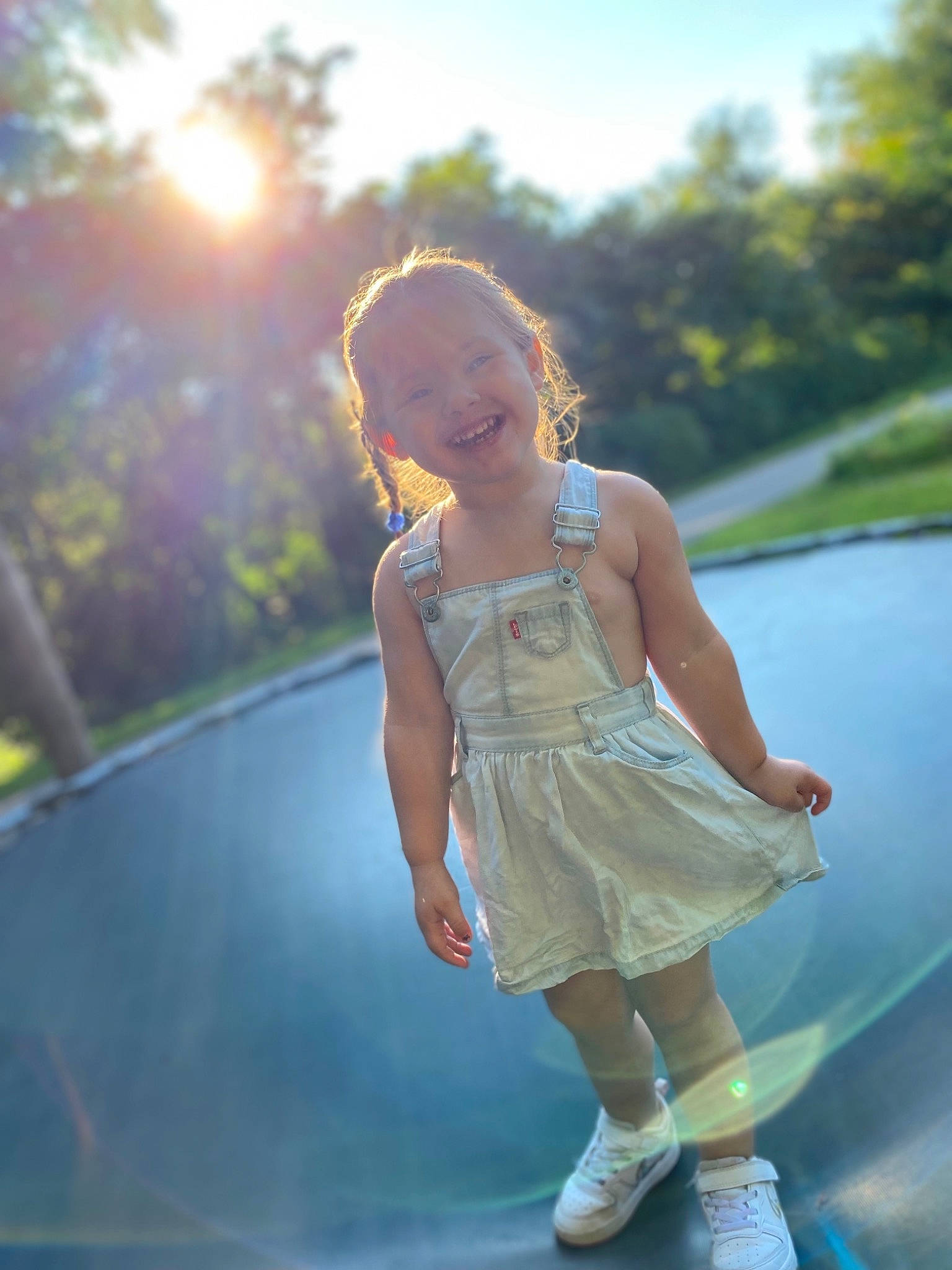 Anneliese Eve is registered to the contest to win money with this photo: beauty, eye, face, flash_photography, fun, grass, happy, joy, leisure, morning, people_in_nature, person, recreation, road, shorts, shoulder, skin, sky, smile, sunlight