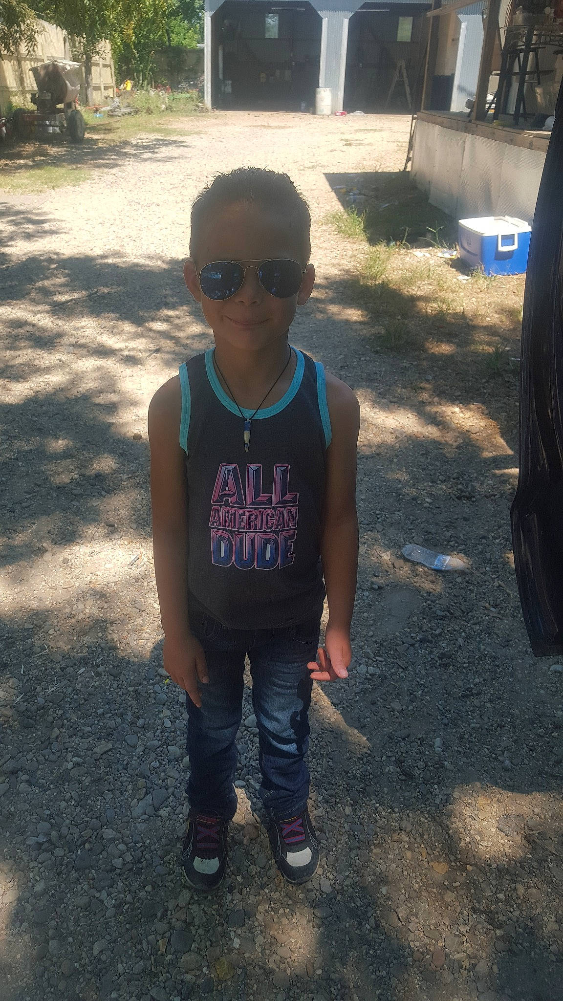 Nicolay joined the competition — help win amazing prizes! child, cool, glasses, headwear, jeans, person, smile, t_shirt