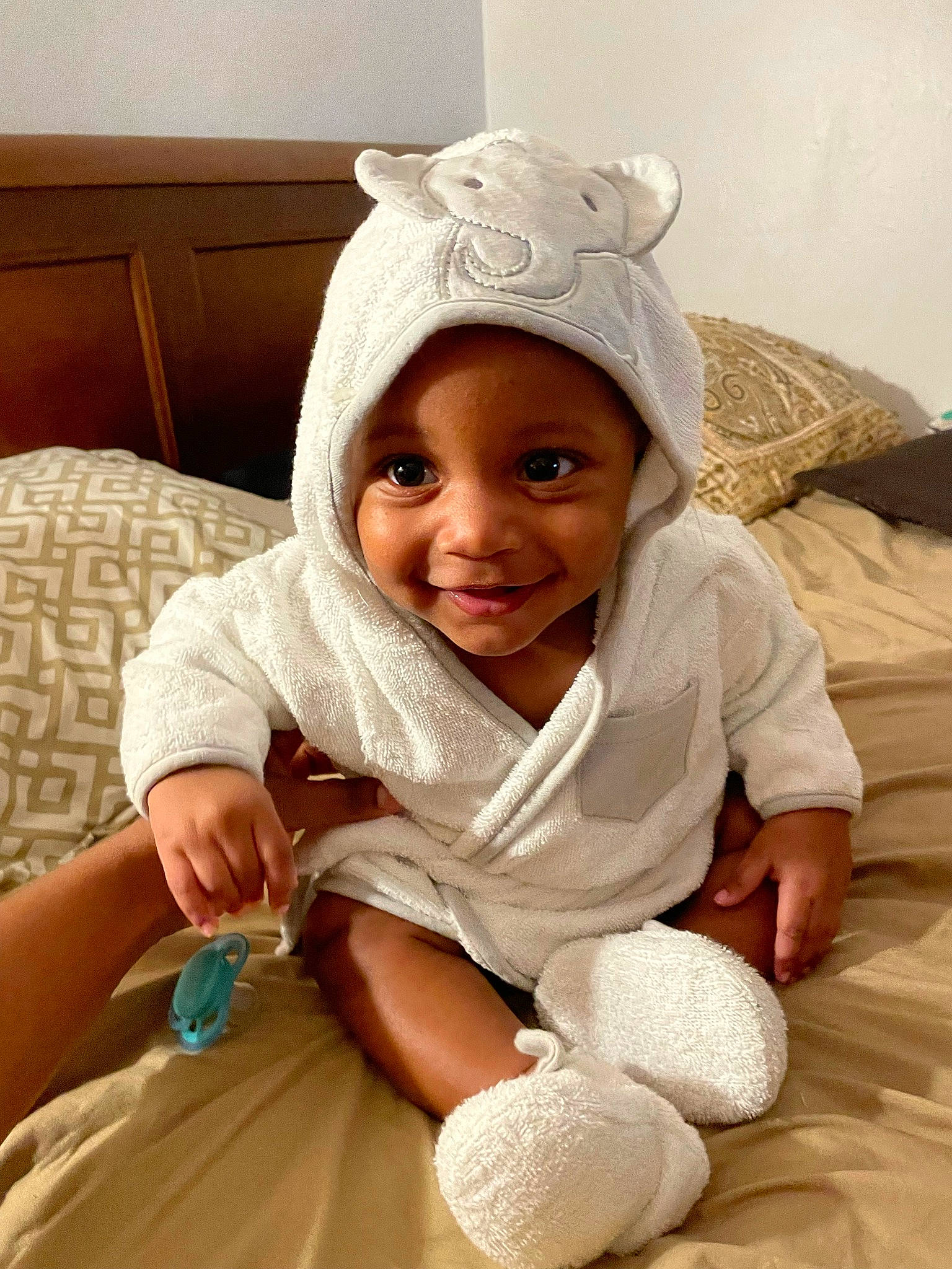Marshawn joined the competition — help win amazing prizes! arm, baby, baby_toddler_clothing, cap, child, comfort, eye, finger, flooring, gesture, hand, happy, headwear, joy, linens, mouth, nail, person, skin, smile