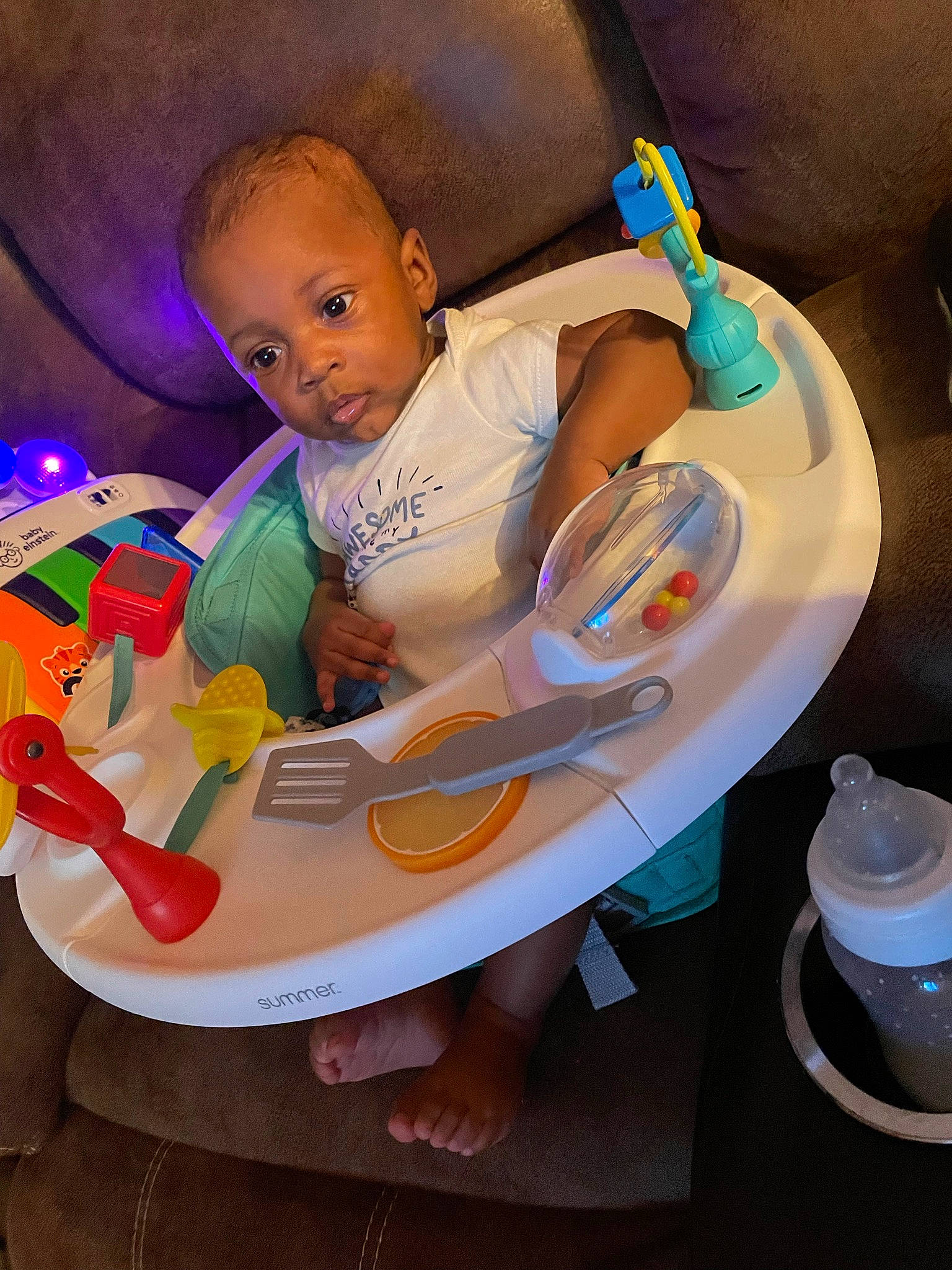 Marshawn joined the competition — help win amazing prizes! baby, baby_products, baby_safety, baby_toddler_clothing, baby_toys, bib, carmine, child, circle, fun, happy, leisure, person, personal_protective_equipment, play, recreation, sitting, t_shirt, toddler, toilet