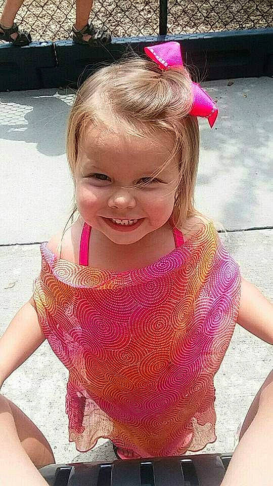 Athena joined the competition — help win amazing prizes! blond, child, child_model, fun, girl, hair_accessory, hair_coloring, human_hair_color, joy, magenta, neck, person, pink, shoulder, toddler