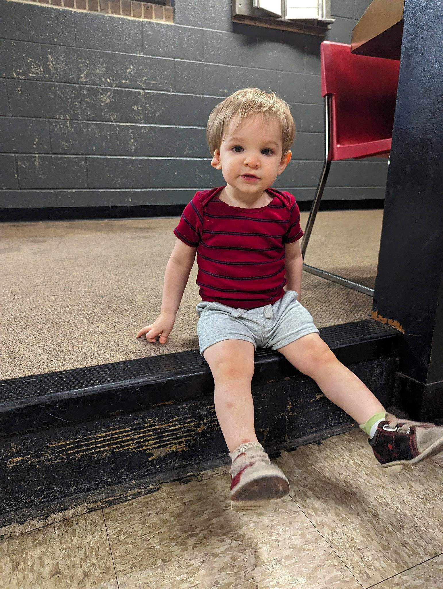 Louie joined the competition — help win amazing prizes! baby_toddler_clothing, child, concrete, electric_blue, flash_photography, flooring, fun, grass, happy, human_leg, joint, leg, leisure, person, shorts, sitting, standing, t_shirt, thigh, tints_and_shades