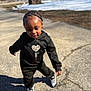 boy, child, clothing, coat, face, footwear, hair, head, jacket, longsleeve, male, outdoors, pants, person, photography, portrait, road, shoe, sneaker, walking