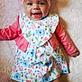 Caylin joined the competition — help win amazing prizes! baby, infant, smiling, headband, bow, floral_dress, pink, blanket, lying_down, happy, cute, child, face, portrait, skin, person, indoors, clothing, toddler, expression
