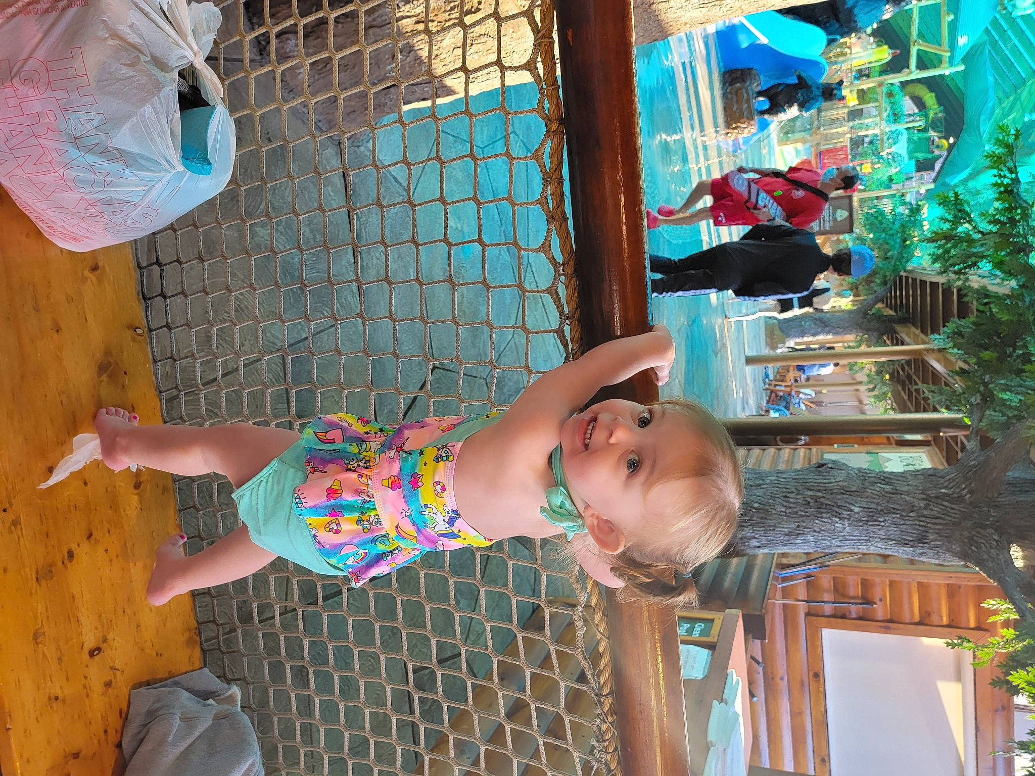 Izayah joined the competition — help win amazing prizes! child, fun, green, happy, human_leg, leisure, pattern, person, pink, recreation, sandal, shorts, smile, snapshot, swimwear, thigh, toddler, tree, vacation, wood