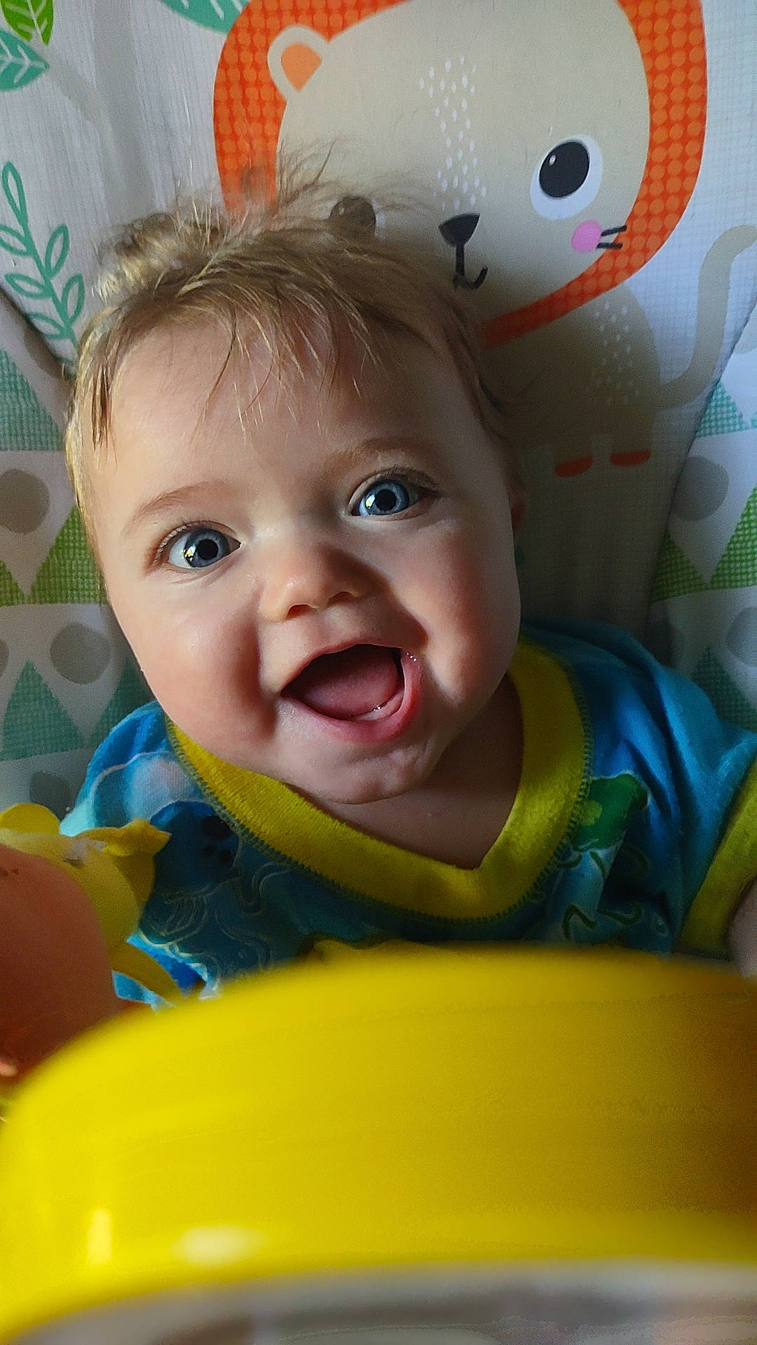 Coraline is registered to the contest to win money with this photo: baby, baby_toddler_clothing, cheek, child, chin, eye, eyebrow, face, facial_expression, fun, hairstyle, happy, head, iris, mouth, nose, person, skin, smile, toddler