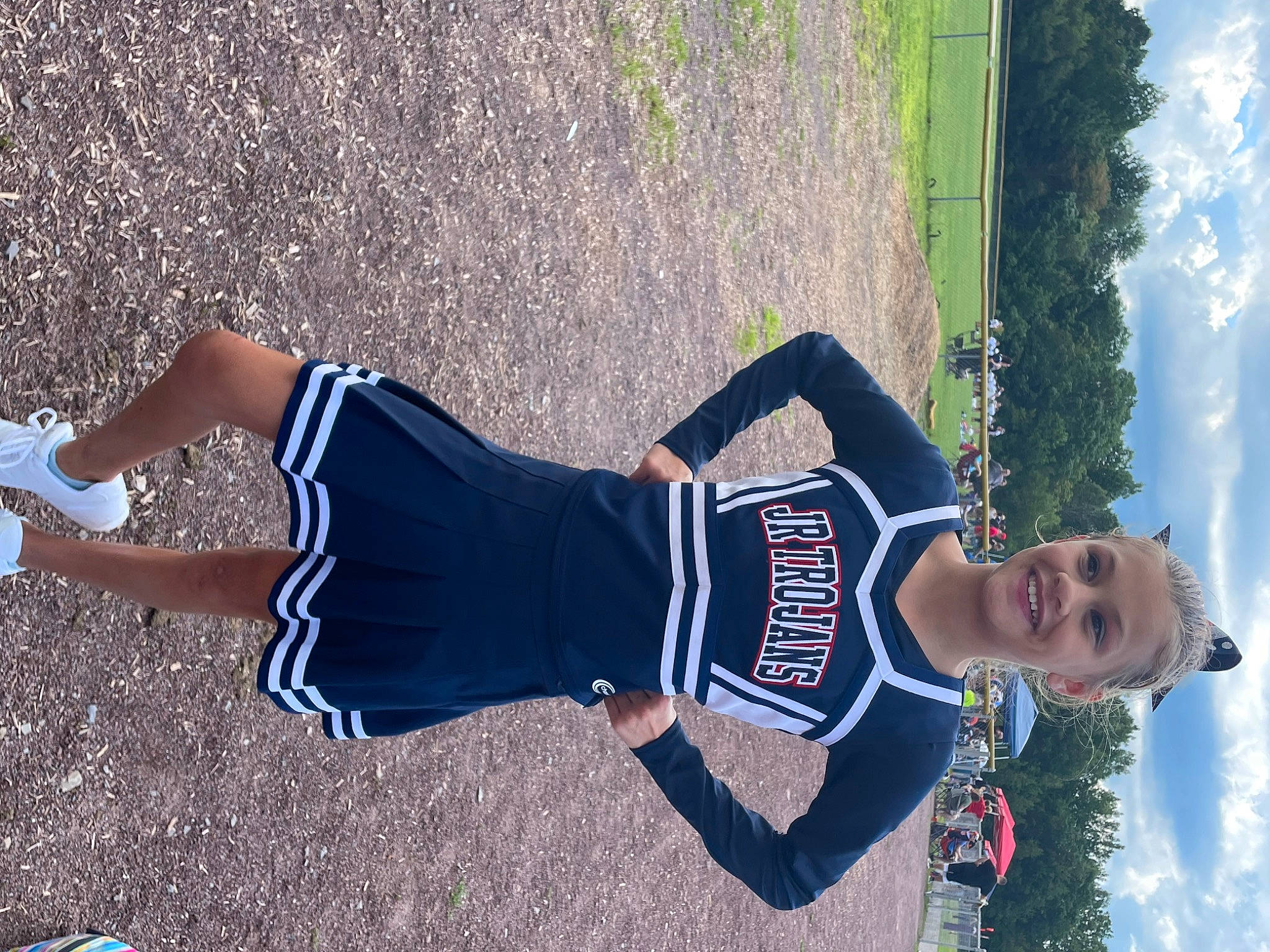 Arianna Deleon joined the competition — help win amazing prizes! cloud, electric_blue, exercise, fun, human_leg, jersey, joy, knee, leisure, person, plant, recreation, shorts, sky, smile, sports, sports_uniform, sportswear, t_shirt, thigh