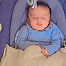 baby, sleeping, blanket, blue_clothing, baby_seat, plush_toy, cozy, infant, peaceful, child, soft_texture, indoor, cute, resting, head, closed_eyes, small_hands, comfort, naptime, portrait