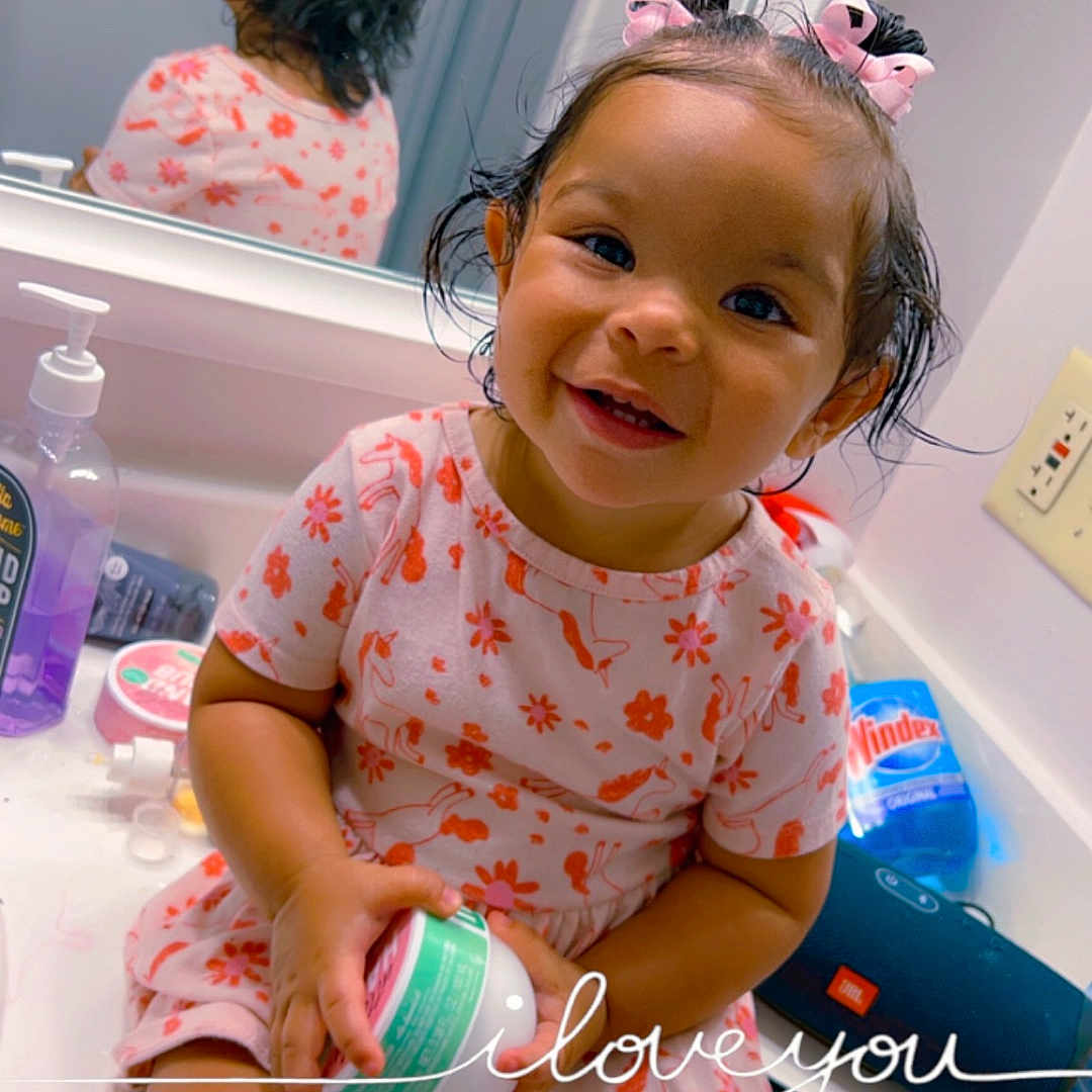 Ivanna joined the competition — help win amazing prizes! baby, bathing, bathroom, beverage, bodypart, child, face, female, girl, happy, head, indoors, milk, mouth, person, photography, portrait, room, smile, teeth