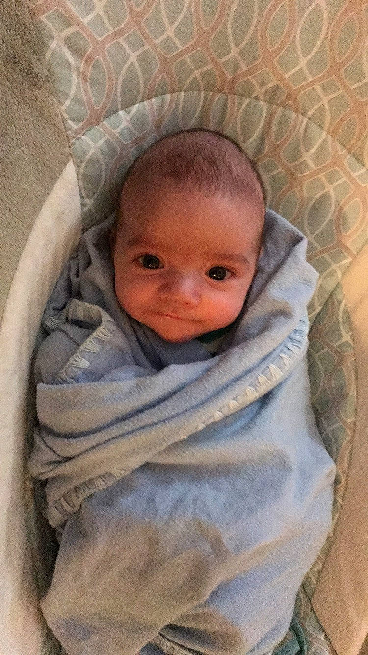 Solomon joined the competition — help win amazing prizes! baby, baby_products, cheek, child, eye, face, head, linens, person, product, skin, toddler