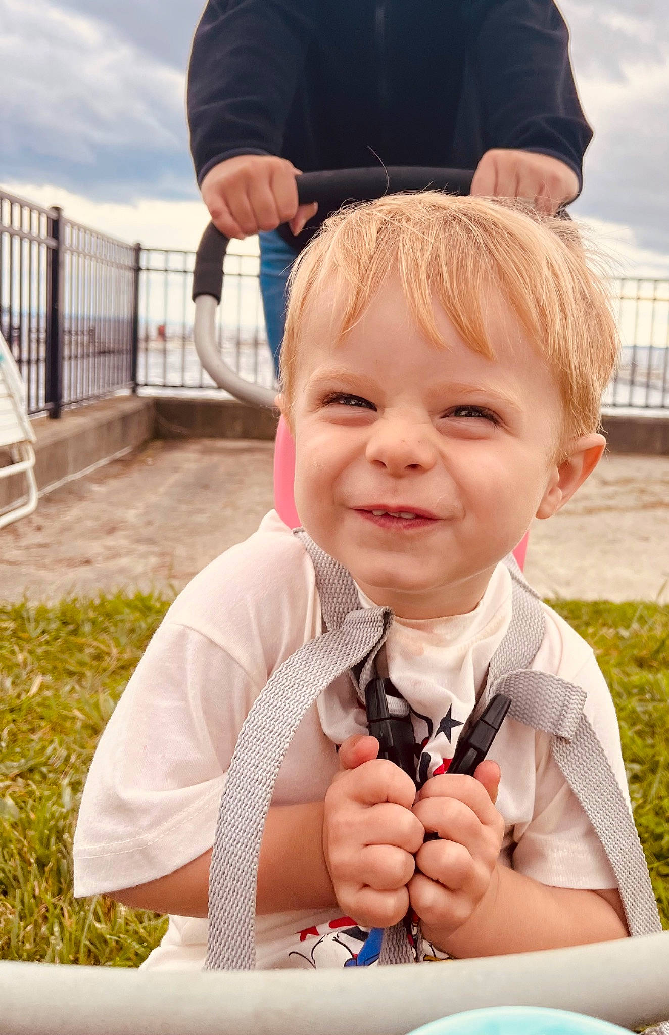 Arthur joined the competition — help win amazing prizes! beauty, child, chin, cloud, finger, fun, gesture, grass, hairstyle, happy, human, joy, lip, person, plant, skin, sky, sleeve, smile, thumb